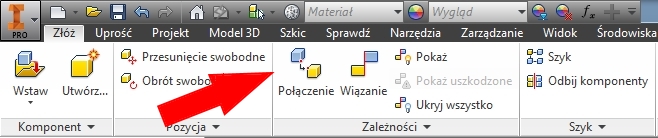 Autodesk Inventor 2015 - PCC Polska - Wiązanie - Połączenie (2)