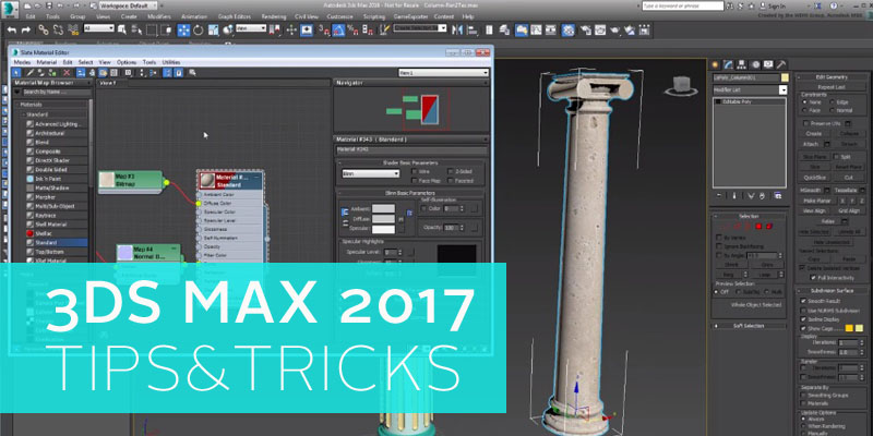 3dsmax2017 using normal maps render to texture