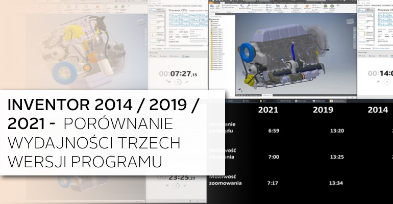 Inventor 2014 2019 2020 porownanie wydajnosci programow