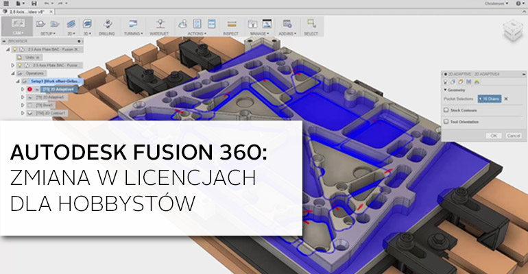 Autodesk fusion 360 zmiana w licencjach dla hobbystów