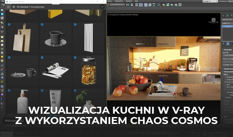 Wizualizacja kuchni w V-Ray z wykorzystaniem Chaos Cosmos