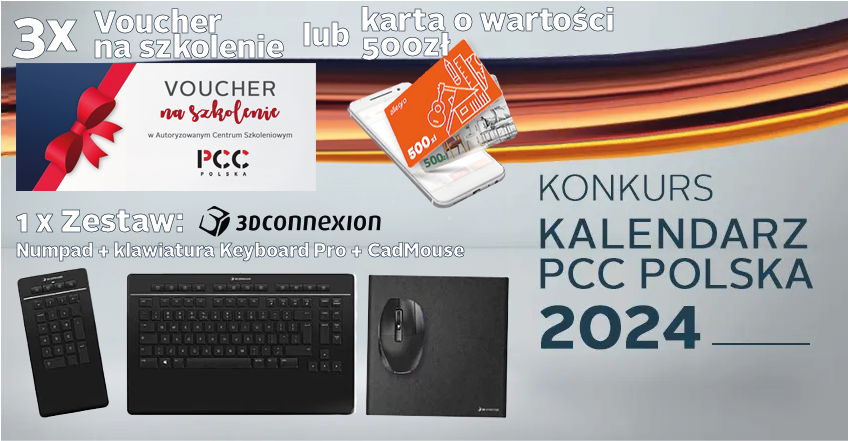 konkurs kalendarz pcc polska, do wygrania voucher, karta podarunkowa lub zestaw od 3Dconnexion